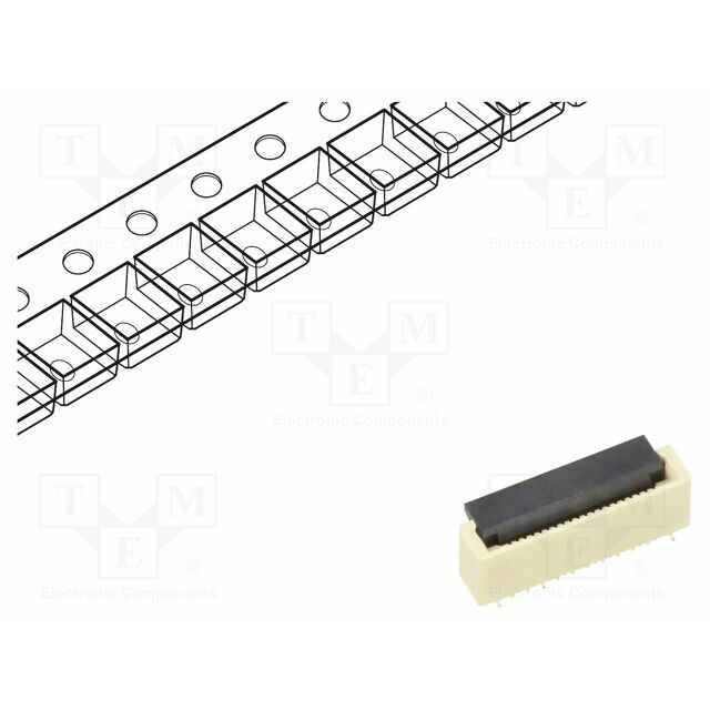 GCT Connector: FFC/FPC; gold-plated; SMT; 0