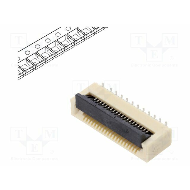 GCT Connector: FFC/FPC; tinned; SMT; 0
