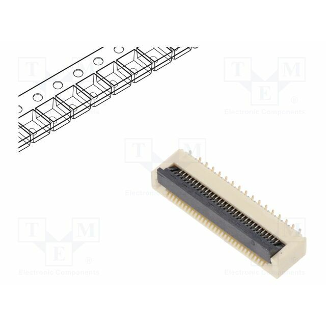 GCT Connector: FFC/FPC; gold-plated; SMT; 0