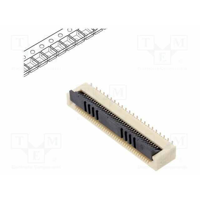 GCT Connector: FFC/FPC; gold-plated; SMT; 0