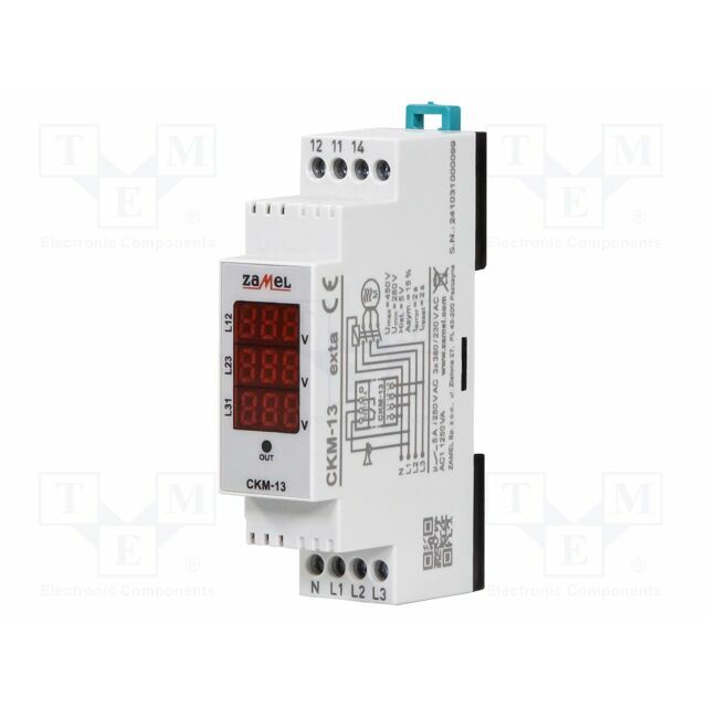 ZAMEL Voltage monitoring relay; for DIN