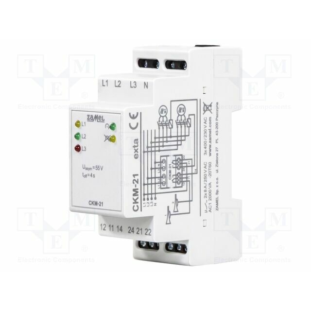 ZAMEL Voltage monitoring relay; for DIN