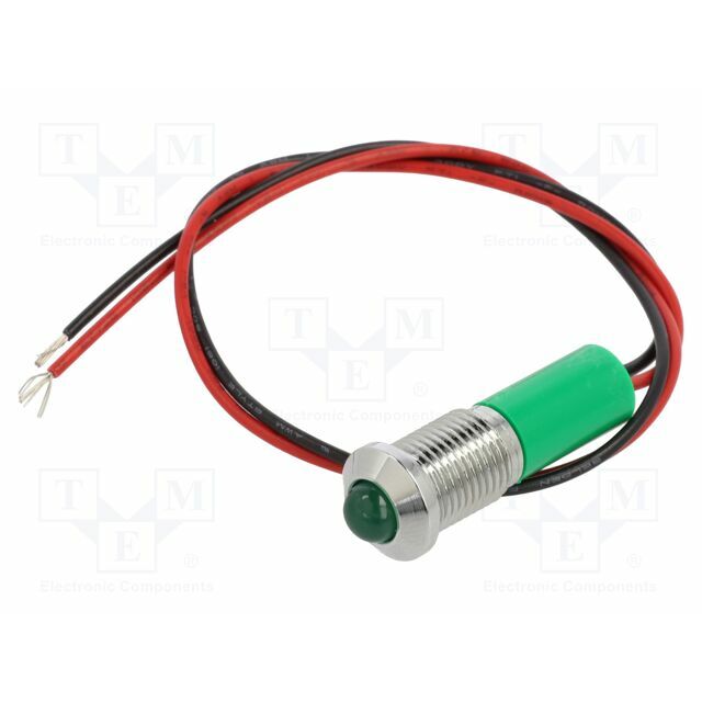 APEM Indicator: LED; prominent; green; Ø8mm