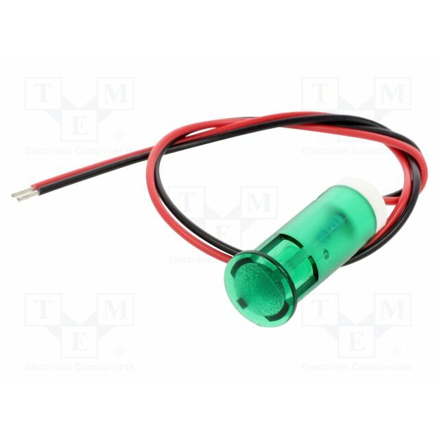 APEM Indicator: LED; flat; green bright