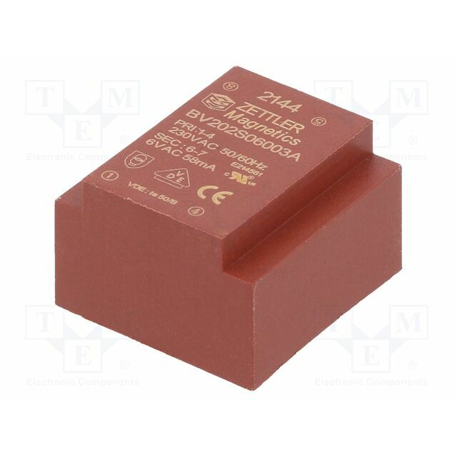 ZETTLER Transformer: encapsulated; 0.35VA; 230VAC