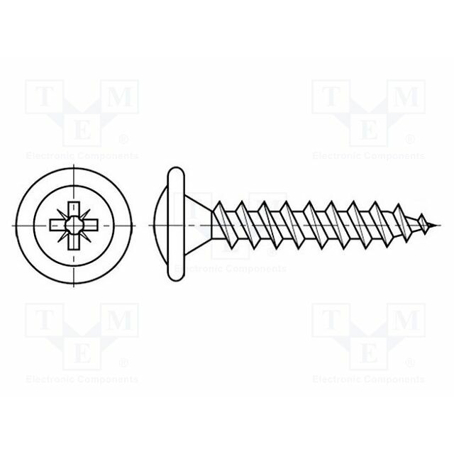 BOSSARD Screw; for wood,for chipboard