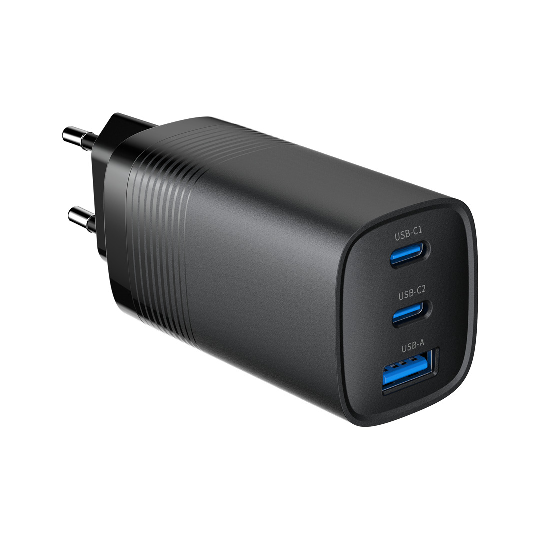 Gembird 3-port 65W GaN USB PD