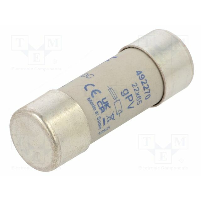 DF ELECTRIC Fuse: fuse; 22x65mm; ceramic