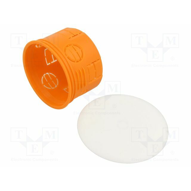 Enclosure: junction box; Ø: 78mm; plaster