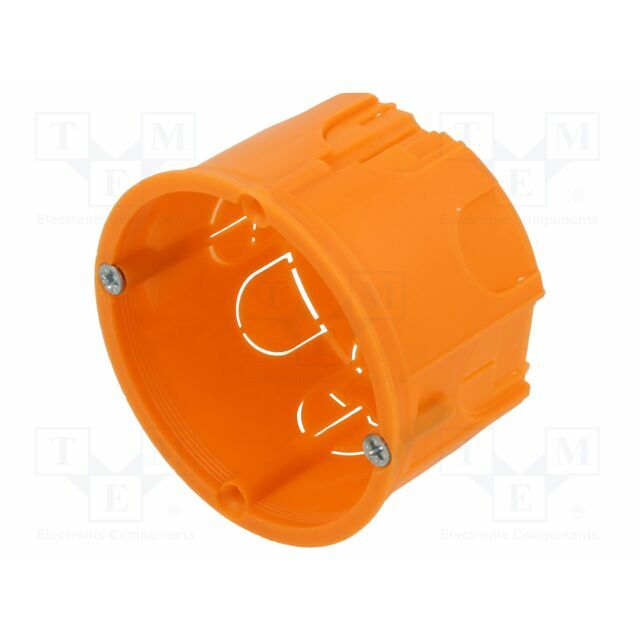 Enclosure: junction box; Ø: 63mm; plaster
