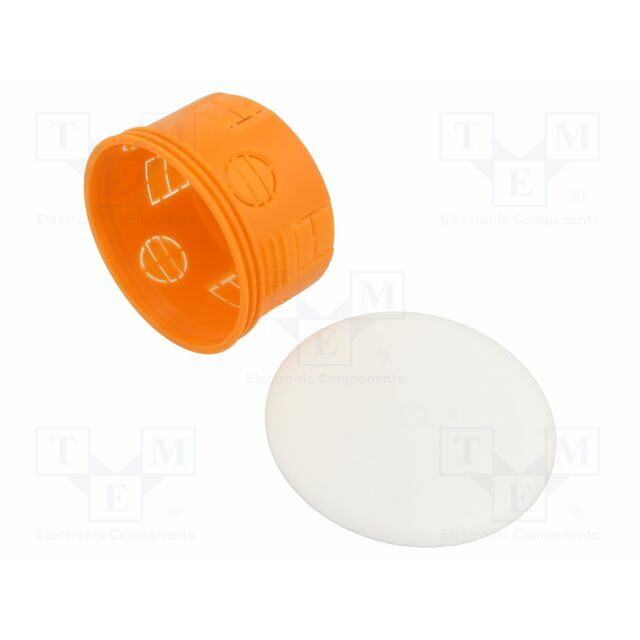 Enclosure: junction box; Ø: 88mm; plaster
