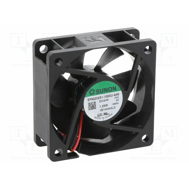 SUNON Fan: DC; 60x60x25mm; axial; 24VDC