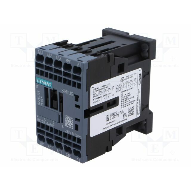 SIEMENS Contactor: 3-pole; NO x3; Auxiliary