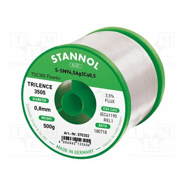 STANNOL Tin; lead free; Sn96,5Ag3Cu0