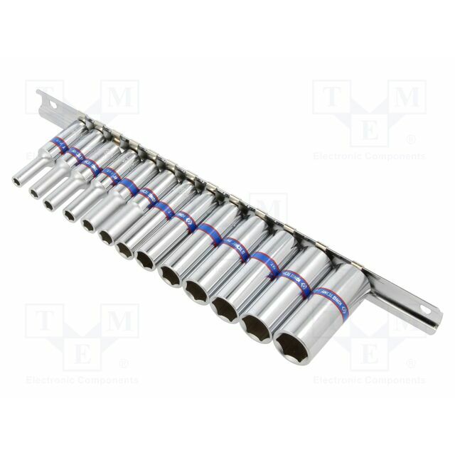 KING TONY Socket: 6-angles-set; 1/4"; long