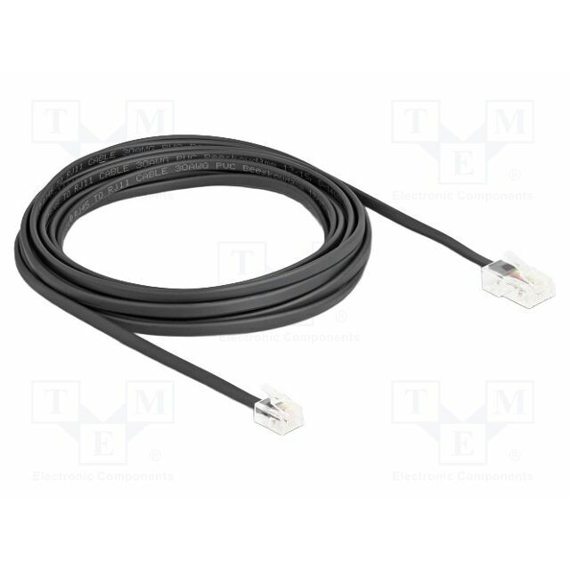 Cable: telephone; RJ11 plug,RJ45 plug