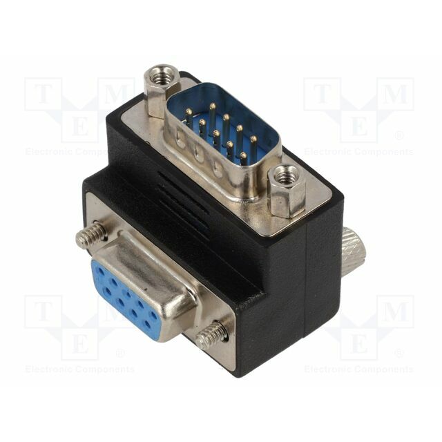 Adapter; D-Sub 9pin socket 90° up/down