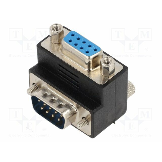 Adapter; D-Sub 9pin socket 90° up/down