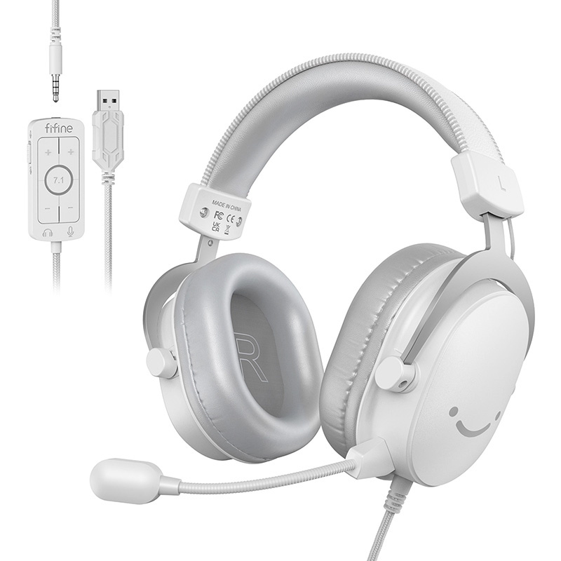 Fifine H9W gaming headphones (white) |