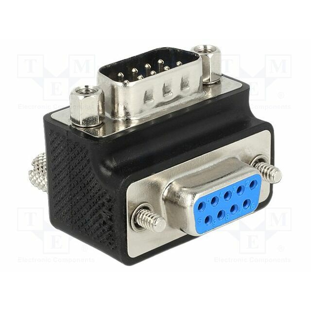 Adapter; D-Sub 9pin socket 90° up/down