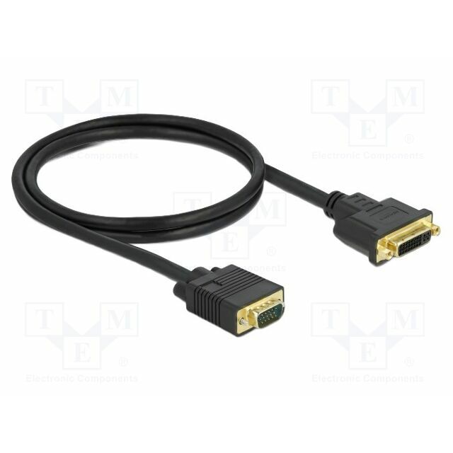 Cable; DVI-I (24+5) socket,VGA male
