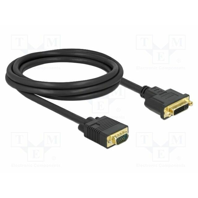 Cable; DVI-I (24+5) socket,VGA male