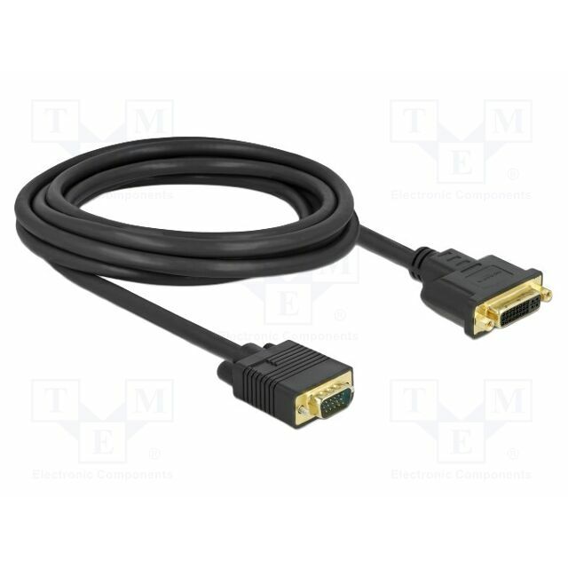 Cable; DVI-I (24+5) socket,VGA male