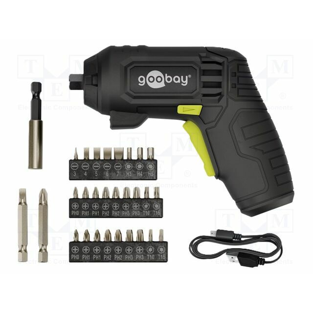 Electric screwdriver; mini; Features: auxiliary LED