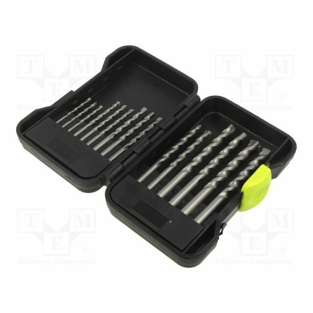 Drill bit-kit; for concrete; plastic cassette