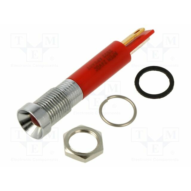 APEM Indicator: LED; recessed; red; Ø8mm