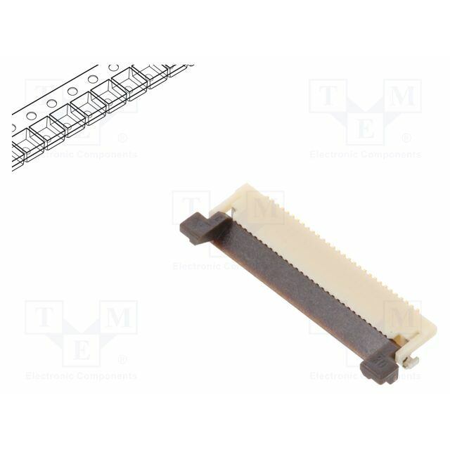 HIROSE Connector: FFC/FPC; gold-plated; SMT; 500mA