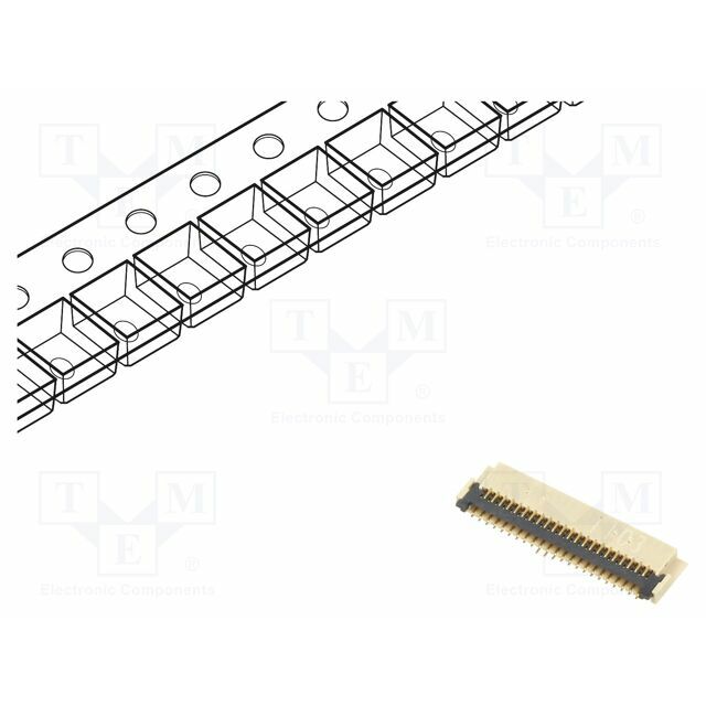 HIROSE Connector: FFC/FPC; gold-plated; SMT; 30V