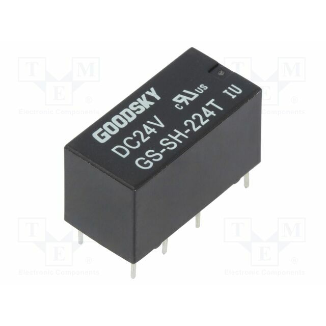 GOODSKY Relay: electromagnetic; Ucoil: 24VDC; DPDT