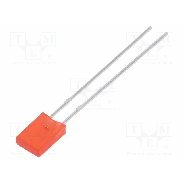 LUCKY LIGHT LED; red; rectangular; 5x2x7