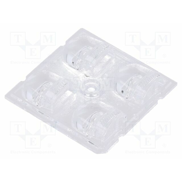 LEDIL LED lens; square; transparent; H:9mm