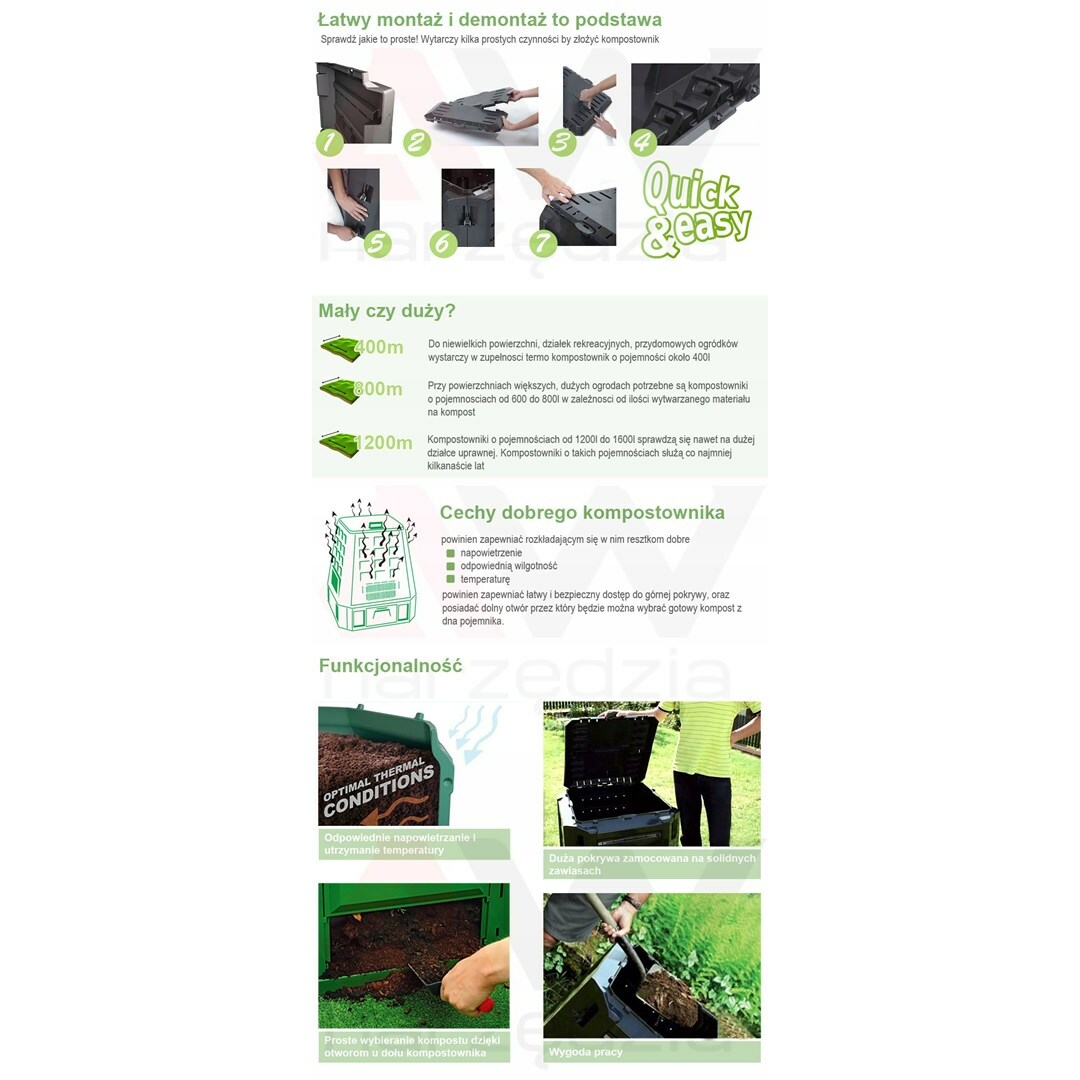 Prosperplast Compogreen kompostētājs 380 l (IKST380C-S411)
