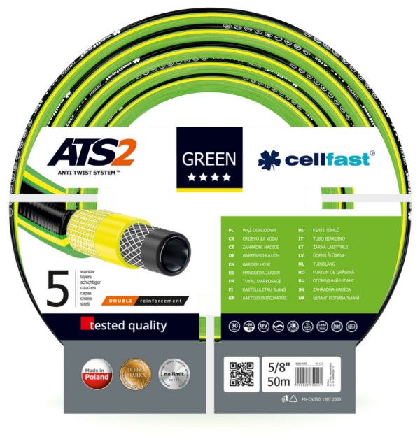 CELLFAST GARDEN HOSE GREEN ATS2 SIZE: