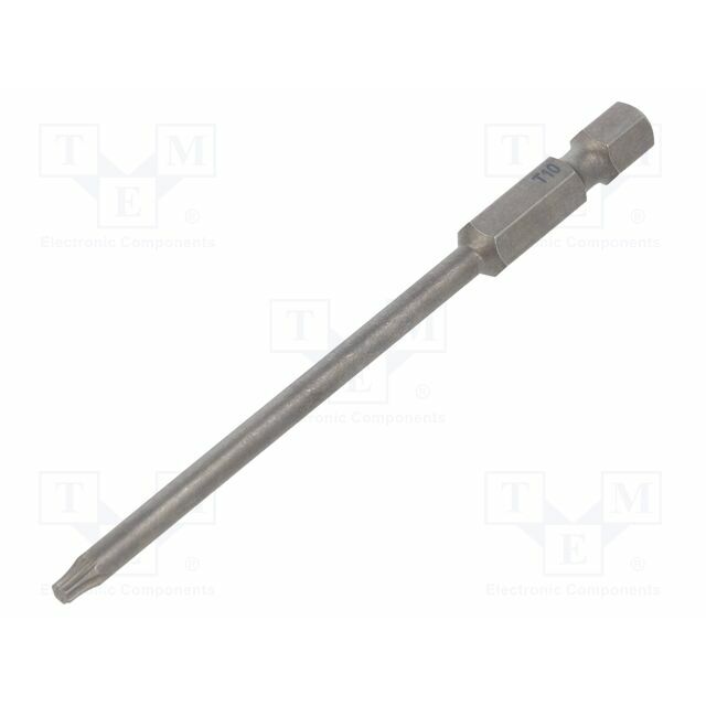 Screwdriver bit; Torx®; TX10; 1/4"; Overall