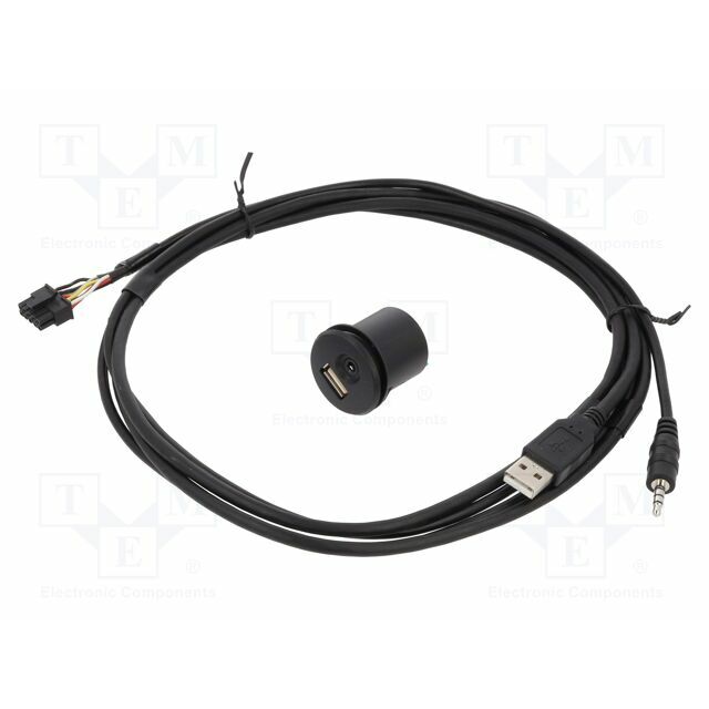 Cable; 1.5m; black; 20AWG,22AWG