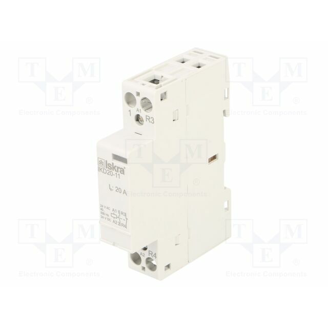 ISKRA Contactor: 2-pole installation; 20A; 24VAC