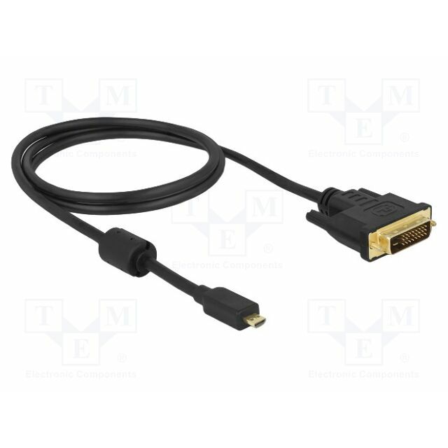 Cable; DVI-D (24+1) plug,micro HDMI