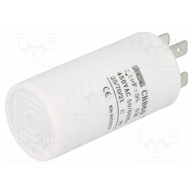 SR PASSIVES Capacitor: polypropylene; motors, run