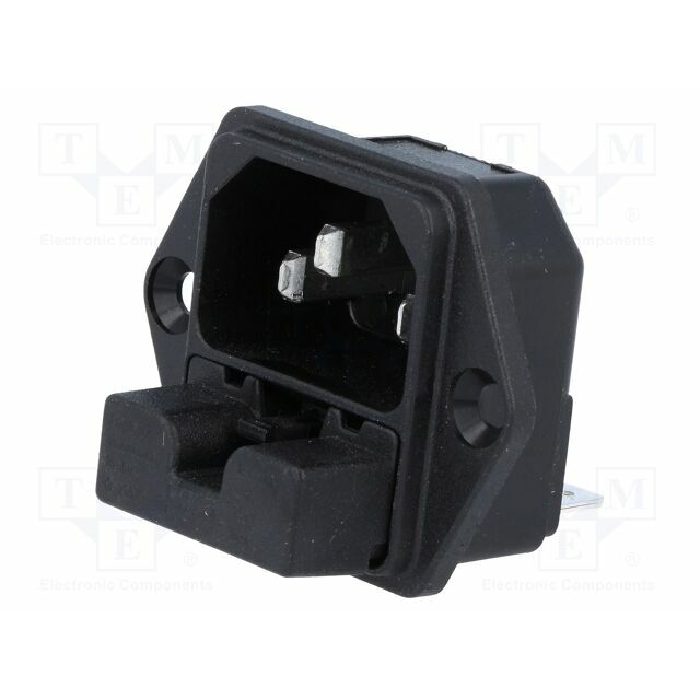SCHURTER Connector: AC supply; socket; male