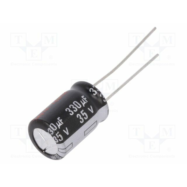 PANASONIC Capacitor: electrolytic; THT; 330uF; 35VDC
