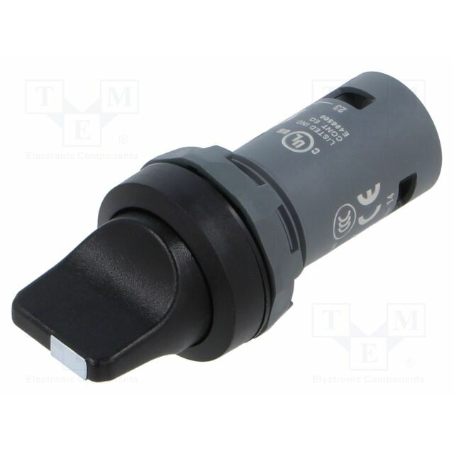 ABB Switch: rotary; 22mm; black; none