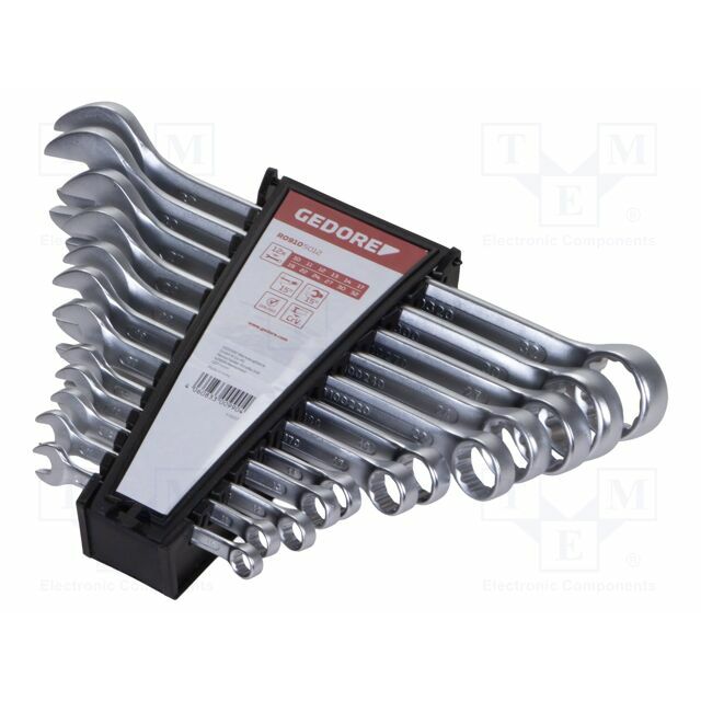 Wrench: combination spanner-set; double-sided; chromium; 12pcs