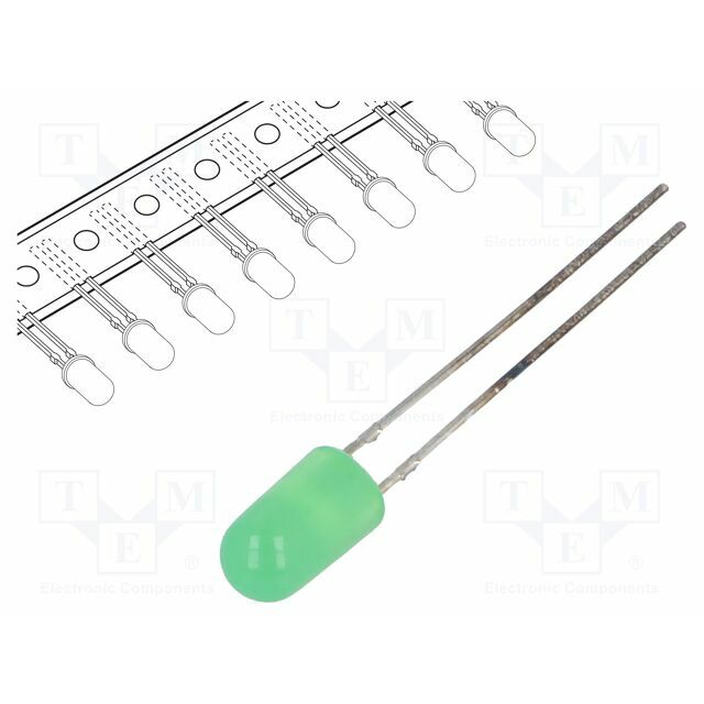 OPTOSUPPLY LED; yellow green; 5mm; 68÷100mcd