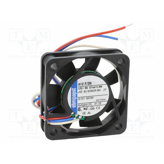 EBM-PAPST Fan: DC; 40x40x10mm; axial; 12VDC