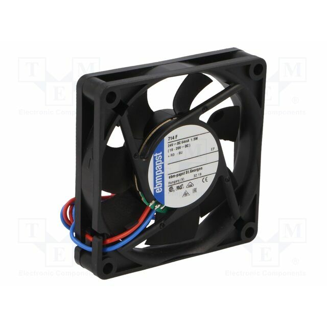 EBM-PAPST Fan: DC; 70x70x15mm; axial; 12VDC