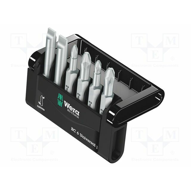 Tools set: screwdriver bits; plastic box